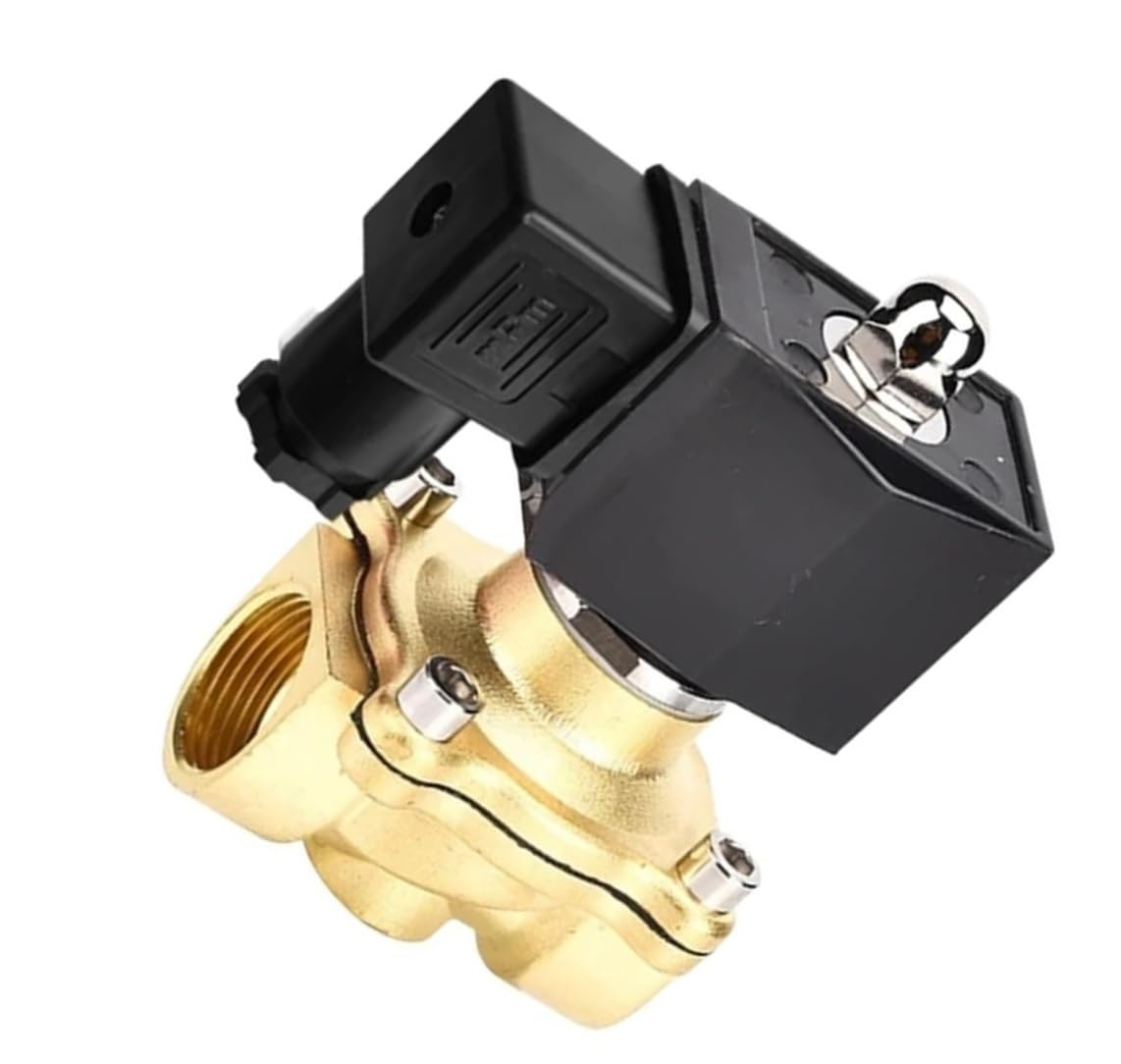 3/4" IP65 Waterproof Normally Closed Brass Electric Valve - 24V, 12V, 110V, 220V Compatible(BSP-24VDC-VITON-SEAL)