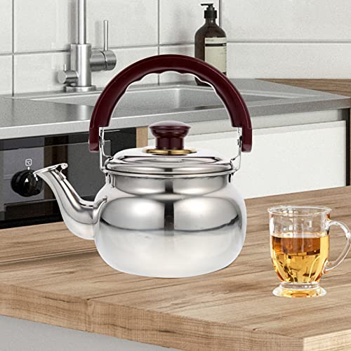 UPKOCH Tetera de 1 litro de acero inoxidable, apta para cocinas de inducción, para excursiones de cocina, picnic… - Imagen 8