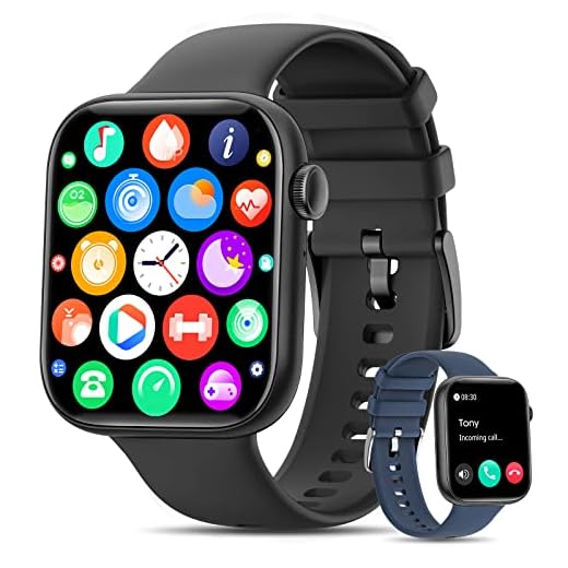 KIQULOV Montre Connectée Homme avec Appels Bluetooth Assistant Vocal, 1,8'' Smartwatch avec 123 Modes Sportifs/Bouton D'encodeur/Lecteur de Musique/Fréquence Cardiaque/SpO2/Sommeil pour Android iOS