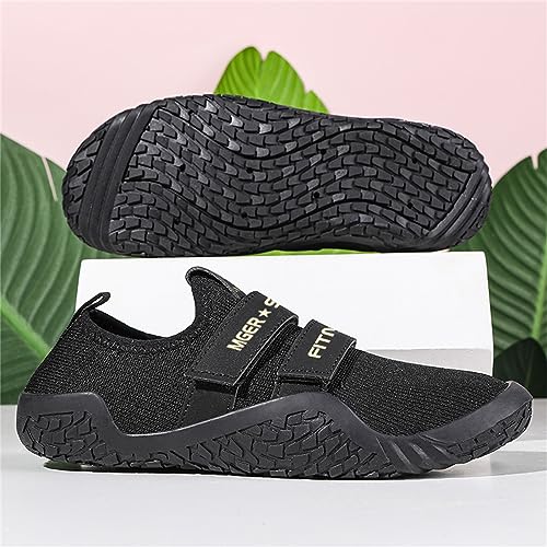 JiuQing Kreuzheben Schuhe Männer Frauen Gewichtheben Squat Schuhe Barfuß Fitness Cross-Trainer Sneaker Für Indoor Gym,Schwarz,43 EU
