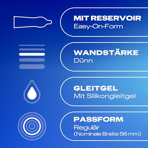 Durex Gefühlsecht Classic Kondome – Dünn für ein intensives Gefühl und innige Zweisamkeit, reguläre Passform (40 Stück) – Ansicht 3