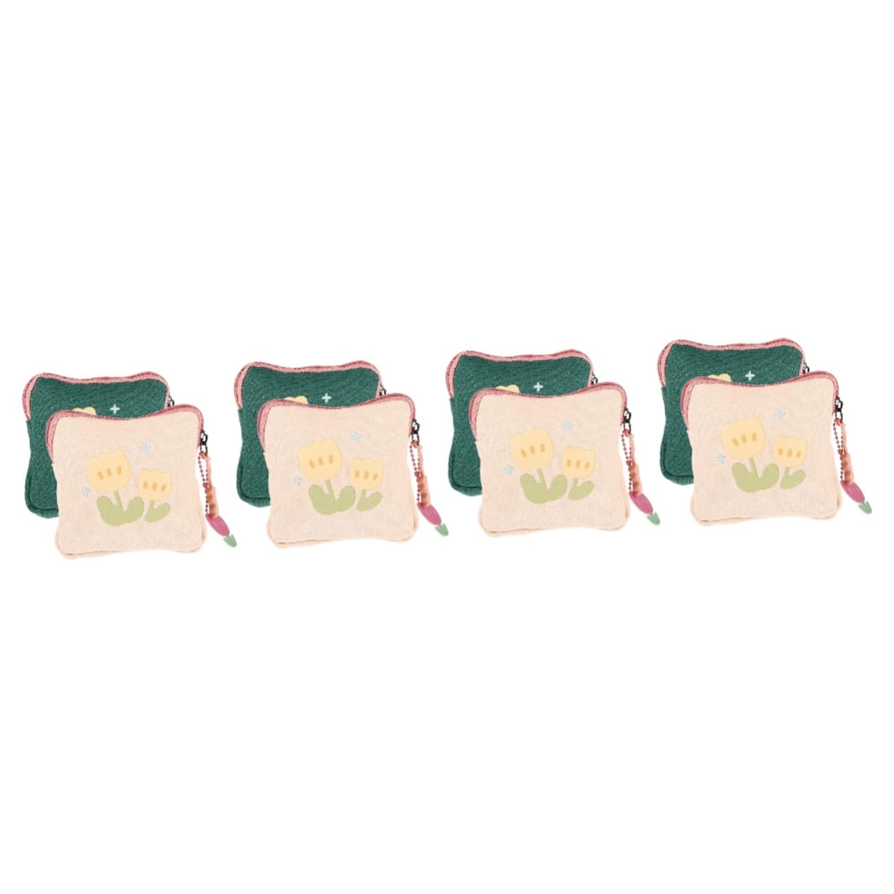 LALAFINA 4er-Set Waschbare Serviettentaschen Für Damen Periodentasche Kompakte Aufbewahrung Für Binden Einzigartiges Stilvolles Design Peinlichkeit 2 Stück X 4