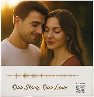 14 Wedding Anniversary Gift Ideas Filled With Meaningful Moments 46 Personalized Soundwave Canvas with QR Code β Custom Voice, Song or Video...