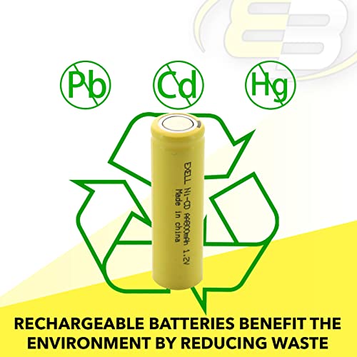 (2-Pack) Aa 1.2V 800Mah Nicd Rechargeable Flat Top Assembly Cell Batteriesfor High Power Static Applications (Telecoms, Ups And Smart Grid), Electric Mopeds, Meters, Radios, Rc Devices, Electric Tools #TOP5