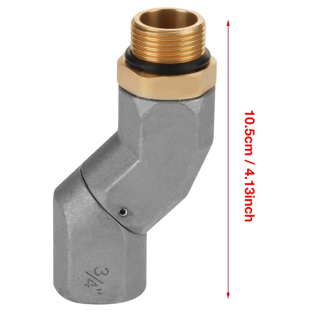 ViaGasaFamido Tuyau de Transfert de Carburant pivotant 360 Connecteur Rotatif Raccord de Pistolet de Carburant Accessoire 3/4 "mâle x 3/4" Femelle pivotant à Plusieurs Plans pour buse de Carburant
