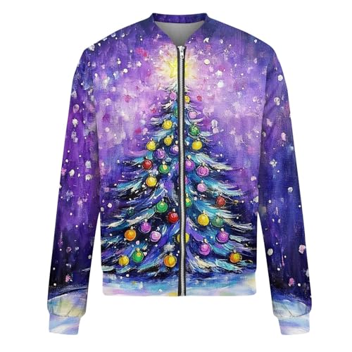 Chic Purple Cropped Jacket with Pockets – Perfect for That Vintage Christmas Vibe! - Image 3