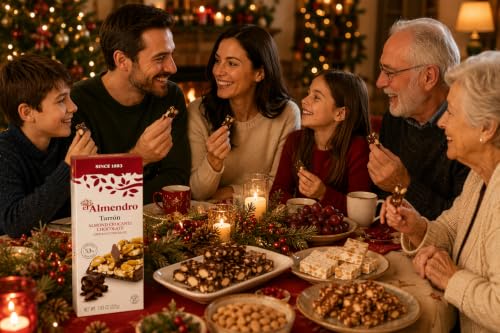 Turron Turrones From Spain, El Almendro Turrones De Chocolate Crocanti, Crunchy Almond Duro, Caramel & Sesame Holiday Variety Christmas Candy Brittle - image 7