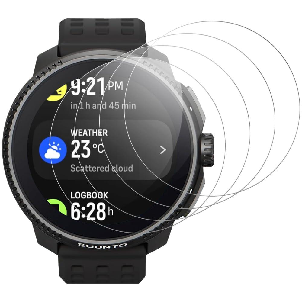 5PCS] Vetro temperato per Suunto Watch 9 Baro 7 5 3 Protezione per lo schermo - Accessori per pellicola protettiva in vetro antigraffio Ultra HD