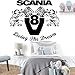 Adesivi murali auto veicolo Scania Living the dream V8 Svempra Creatives Vinyl Nursery Stickers murali Home Decor Teen Bedroom 50 * 42 cm