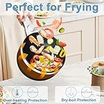 Dezin Hot Pot Electric Upgraded, Non-Stick Sauté Pan, Rapid Noodles Electric Pot, 1.5L Mini Portable Hot Pot for Steak, Egg, Fried Rice, Ramen, Oatmeal, Soup with Power Adjustment - Image 2