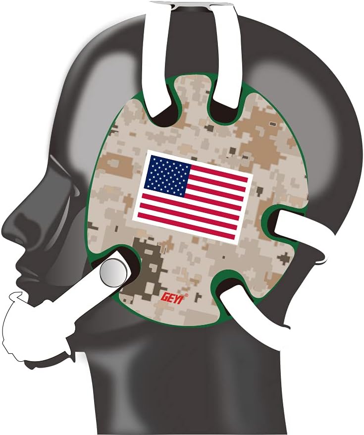 Wrestling Headgear with Desert Camo Flag Wraps