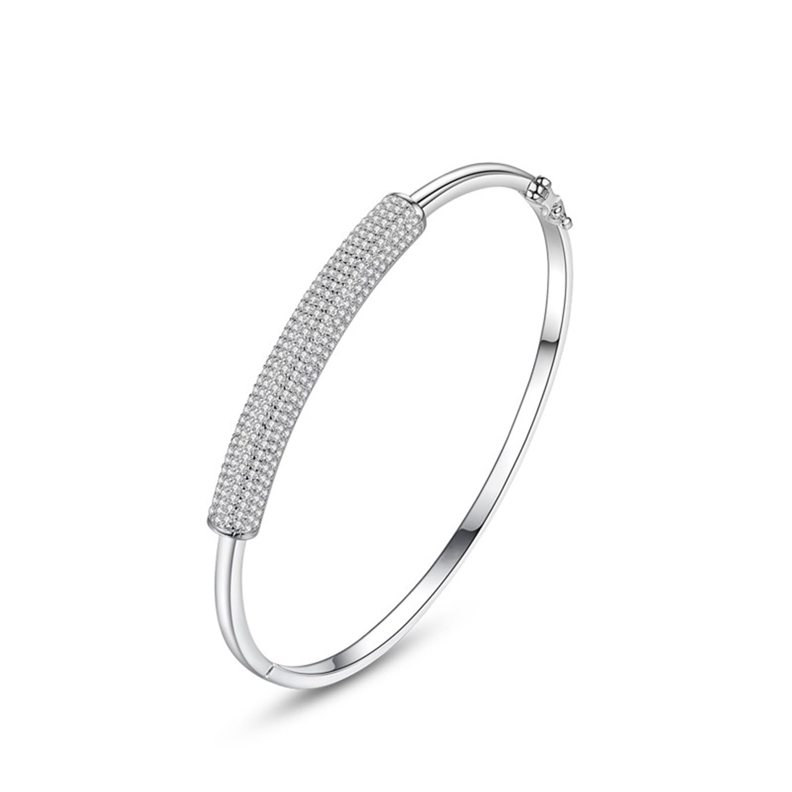 Moissanit eleganckie i błyszczące bransoletki dla par, 9K/14K/18K białe złoto/platyna 950