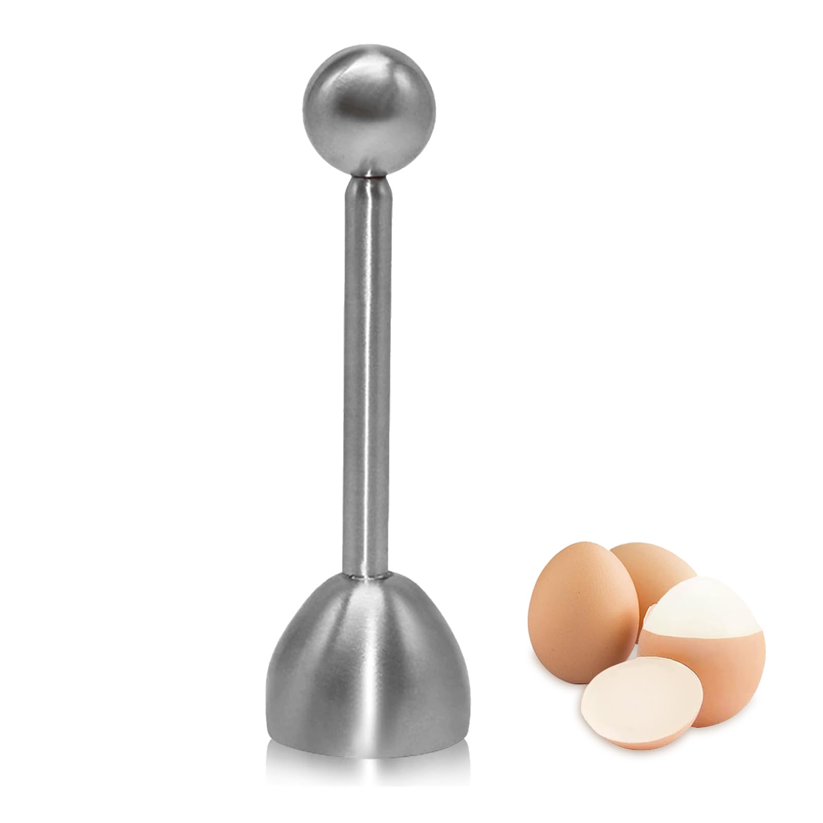 2 Stück Eierköpfer Edelstahl Eieröffner, Eier Cutter Eierköpfer, Eier Cracker für Weiche und Hartgekochte Eier oder Rohe Eier (2)
