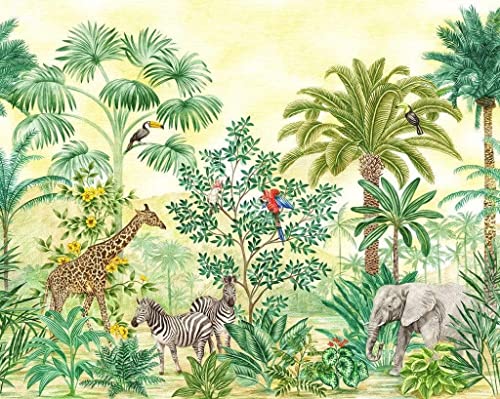 Komar IAX7-0010 Non-Woven Photo Wallpaper Jungle Adventure Design 350 x 280 cm (Width x Height), Colourful, 350 x 1 cm - Image 3