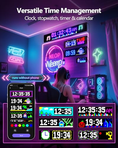 Pantalla LED programable multicolor con control bluetooth para coche 7