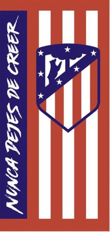 JYC CREATIVE Toalla Regalos Fútbol AT Madrid, Productos Exclusivos para Fans del Atleti, Regalos Ideales para Aficionados del Fútbol, Accesorios, (75X150,Algodón3)