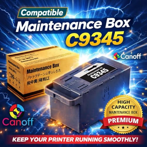 Image of CANOFF C9345 Maintenance Box Compatible for Epson EcoTank Pro ET-5800 ET-5850 ET-5880 ET-16600 ET-16650, Workforce ST-C8000, L15150, L15160 Printer - Waste Ink Collection Tank