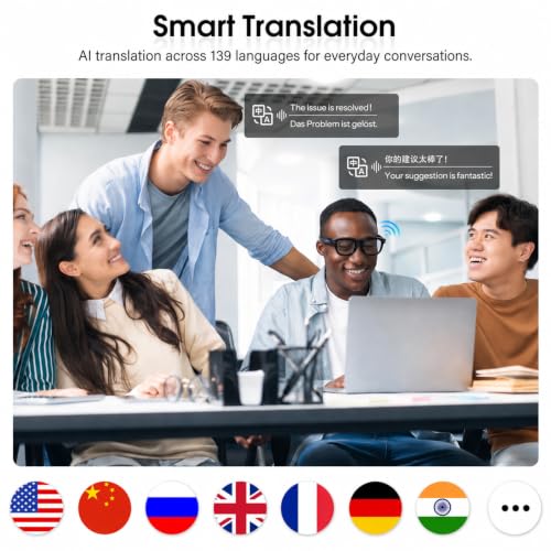 Image of Coucur AI Smart Glasses with Camera,Bluetooth Glasses for Men Women(3 Lens)