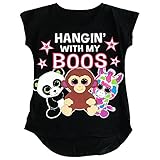 Ty Beanie Boos Girls' Big Beanie Boo SS Tee Shirt Black, Extra Large