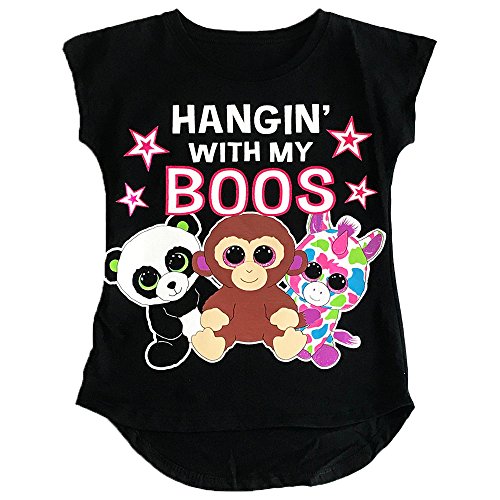 Ty Beanie Boos Big Beanie Boo Tee Shirt-Short Sleeve Tops for Girls, Black, X-Large