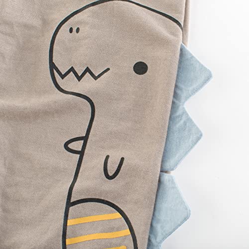 Cartoon Dinosaur Print Sweatpants for Toddler Kids Boys Pull On Long Pants Joggers Casual Pants (Khaki, 6-7 Years)2