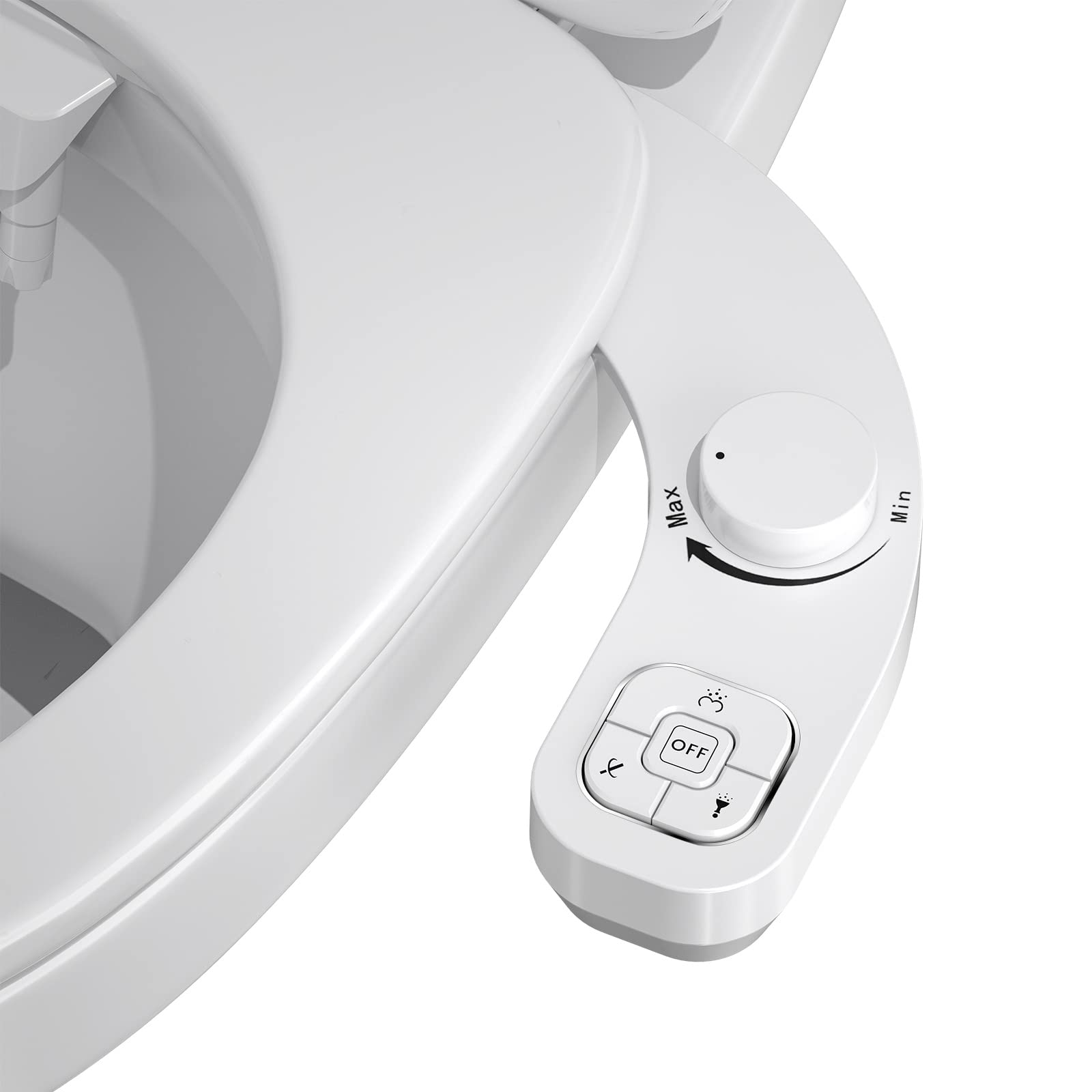 SAMODRA Bidet Toilette Gauche non électrique avec Double Buses Rétractables Autonettoyantes - Nettoyage Avant et Arrière - Bidet Japonaise WC Facile à installer et à utiliser