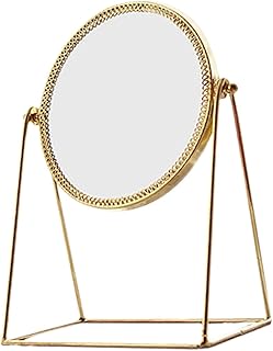 FOMIYES 1pc Desktop Mirror Cosmetic Mirror Makeup Mirror Rotatable Mirror Vanity Mirror Single Sided Golden Mirror
