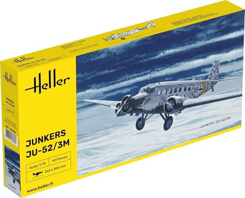 Maquette Junker Ju 52 Heller 80380 avion miniature 1/72ème argenté kit de construction