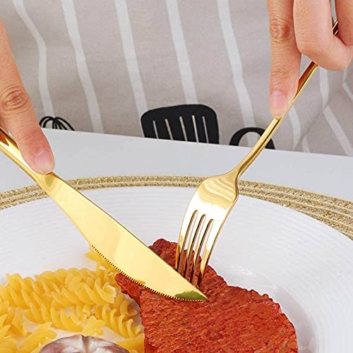 Ensemble de couverts en argenterie, ensemble acier inoxydable 24 pièces, vaisselle, fourchettes, cuillères, accessoires cuisine, argentées