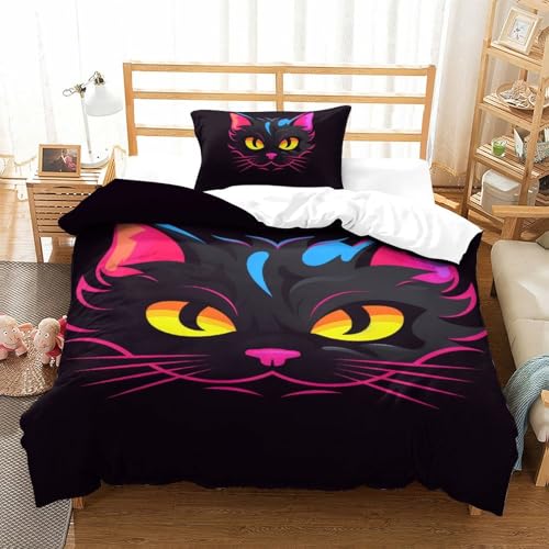 Parure de lit fermeture éclair Le Chatons housse couette microfibre 3D - 2