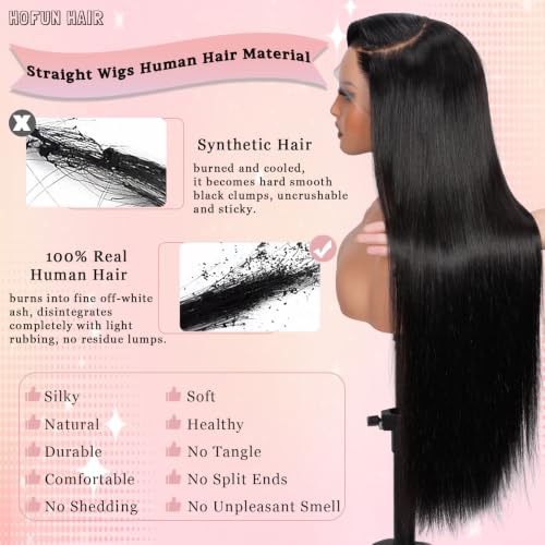 Hofun 30 Inch Straight Lace Front Wig 13x6 HD — 180 Density