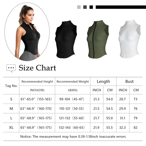 Foto von Damen Yoga Fitness Tank Top Training Jogging Ärmelloses Shirt Sport Oberteil Slim Fit Sportweste Reißverschluss Yoga-Tops Laufen Workout Fitness Weste