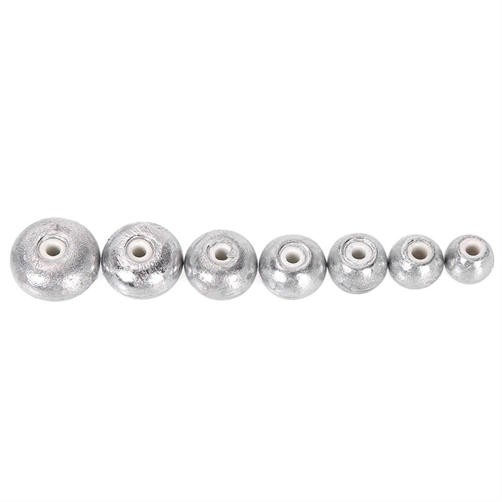 10 piezas Plomos esféricos de plomo con núcleo cerámico Línea no lastimada Pesos de plomos de pesca Agua salada Agua dulce Herramienta de fundición de pescado 20g 30g 40g 50g 60g 70g 80g 100g