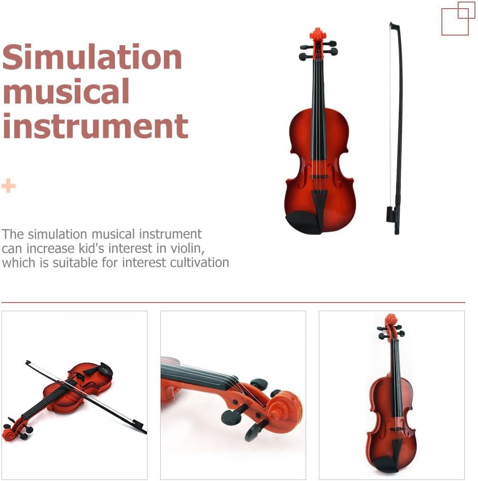 VICASKY Simulated Violin Beginner Develop Musical for Fake Models Acoustic Plaything Educational Toddler Plastic Puzzle
