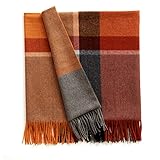 echte, peruanische Wolle Elvang Manhattan Alpaka-Wolldecke 140x200 cm - terrakotta/magmarot