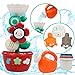 Jouet Bain Bébé Jouet pour Le Bain avec 4 Tasses Empilées Jouet Mural de Bain Jouets de Douche Jeux Piscine Baignoire Jouet Bain pour Enfants Fille Garçon 1 2 3 Ans