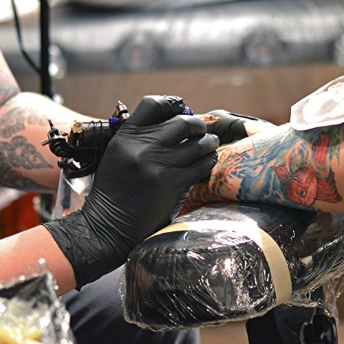 Supplymaster Black Nitrile Exam Disposable Gloves - 4 Mil, Powder Free, Non-Sterile, Latex Free, Textured, Ambidextrous, Small, Case Of 400 - Smbkne4S #TOP4