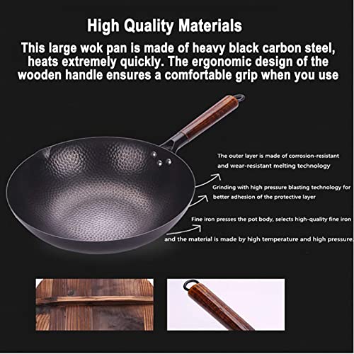 Wok de Hierro Fundido 12.5 Pulgadas con Mango Desmontable miniatura 4