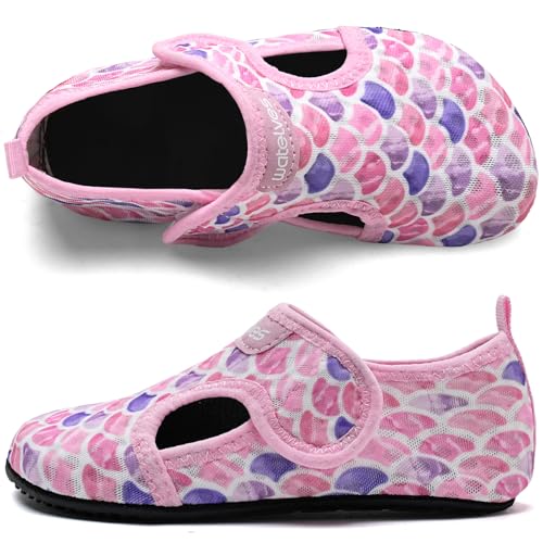 Image of WateLves Kids Water Shoes Toddler Girls Boys Barefoot Non-Slip Quick Dry Aqua Socks for Beach Swim Walking