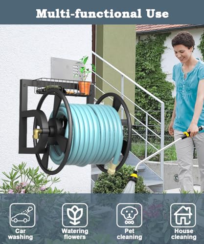 Artigarden AGN-GHR-BLK Outdoor Garden Hose Reel Wall Mount thumb #5