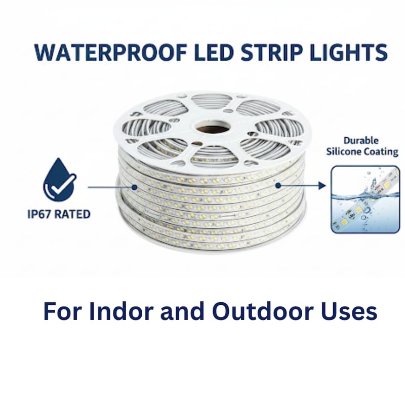 Image of Vespa 10 Meter Waterproof LED Strip Light Green - Energy Saving Rope Light for False Ceiling, Room Decor, Diwali, Christmas & Home Decoration