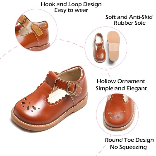 Image of PHIRAMIN Toddler Girl Mary Jane Dress Shoes-Little Girl School Uniform Shoes for Wedding Party