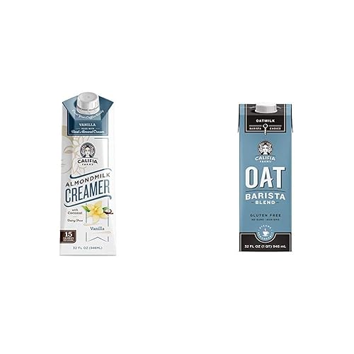 Califia Farms - Crema para café de leche de almendra y avellana con crema de coco