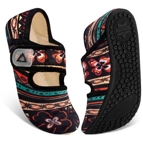 ATHMILE House Slippers for Women Men Indoor Barefoot Socks Wide Diabetic Shoes Adjustable House Slippers for Home Travel
