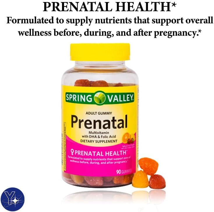 Miniatura 4 de Gomitas multivitamínicas prenatales Spring Valley con DHA y ácido fólico, 90 unidades