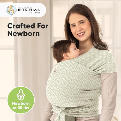 Image of KeaBabies Baby Wrap Carrier, All in 1 Original Baby Carrier (Chevron Maze) | Newborn to Toddler Sling, Easy to Wear, Hands Free Bonding, Lightweight, Breathable Infant Wraps
