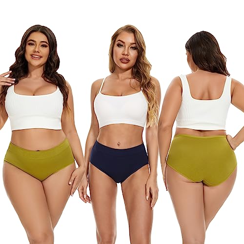 Image of Women Underwear Cotton Mid Rise Full Coverage Soft 5-Pack