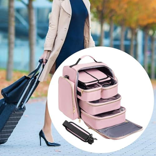 Travel Makeup Bag Portable Cosmetic Bag for Cosmetics Brushes Hair Tools2