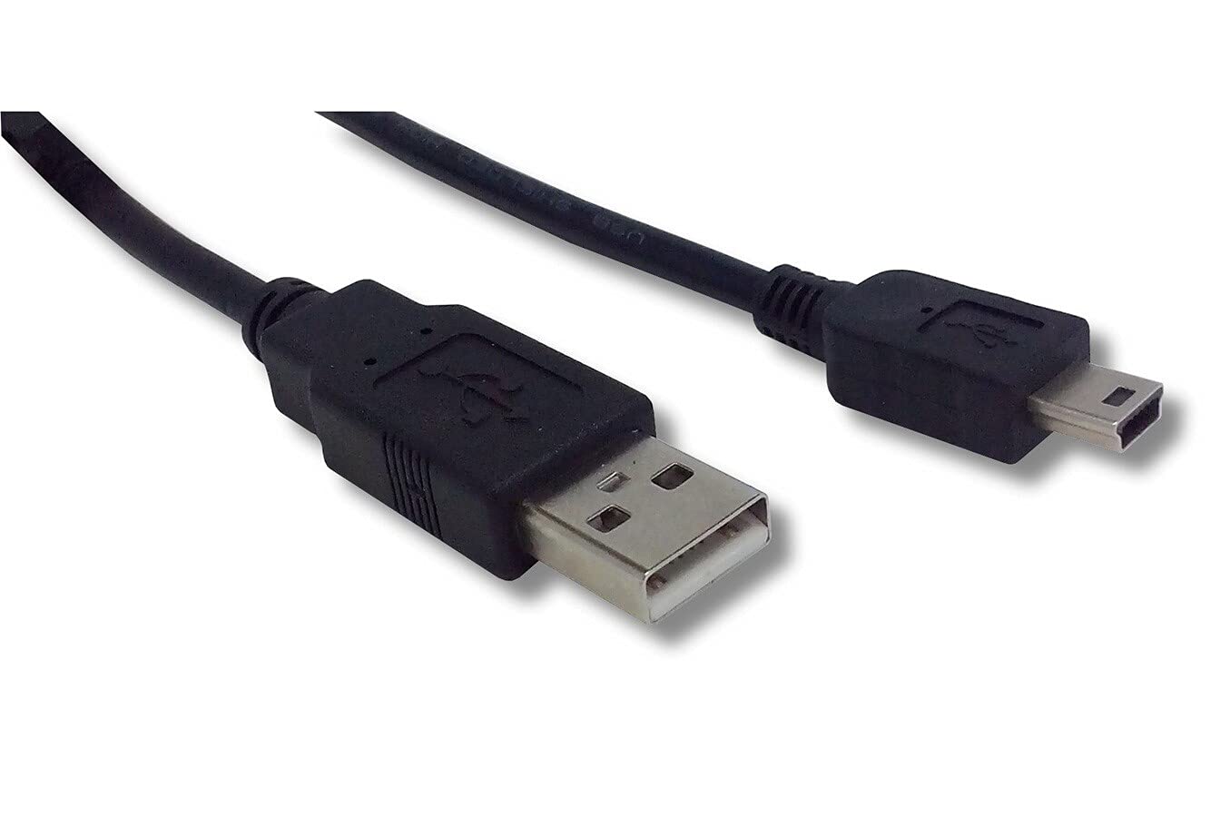 Lineaire Cavo USB 2.0 Tipo A Maschio / Mini B Maschio – 1,5 Metri, Nero, Con Nucleo In Ferrite