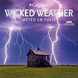 Canadian Geographic Wicked Weather | Météo en Folie | OFFICIAL 2026 12 x 24 Inch (Hanging) Monthly Square Wall Calendar | Foil Stamped Cover | English/French Bilingual | Wyman Publishing | Science Nature Photography